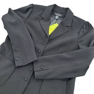 Dialogue QVC Women's Size 14 Black Lined Blazer Jacket‎ Business Casual Office